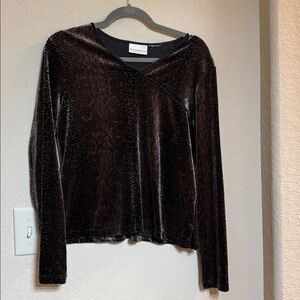 Worthington Snake Style Velour Shirt Size M